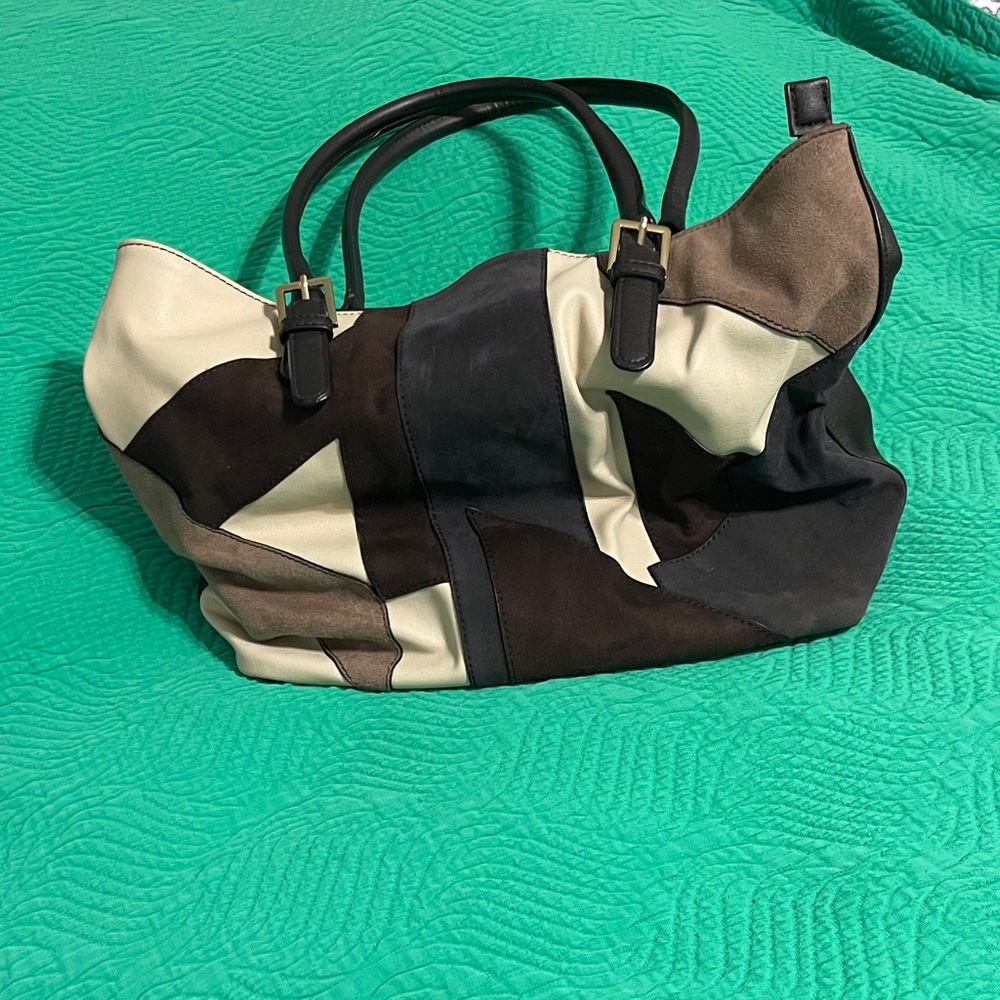 Stylish Multicolor Patchwork Tote Bag - image 2